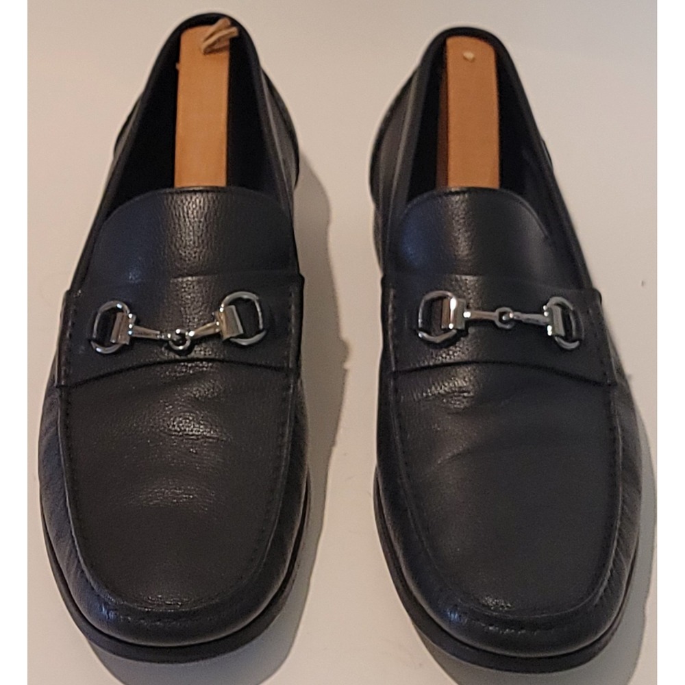 Monte Rosso Trieste Horsebit Black Slip-On Loafers Size 13M Men's Made In Italy